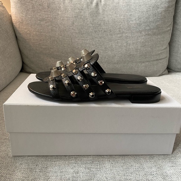 Balenciaga - black studded sandal size 39.5 - $500 - please no low offers - Picture 1 of 4